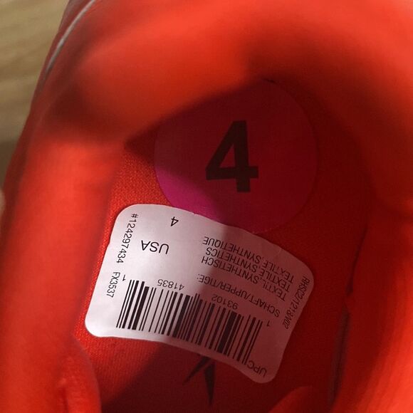 Reebok Red Zig KINETICA Infants Baby Unisex Boy Shoes Sneaker Tennis size 4 - Picture 7 of 7